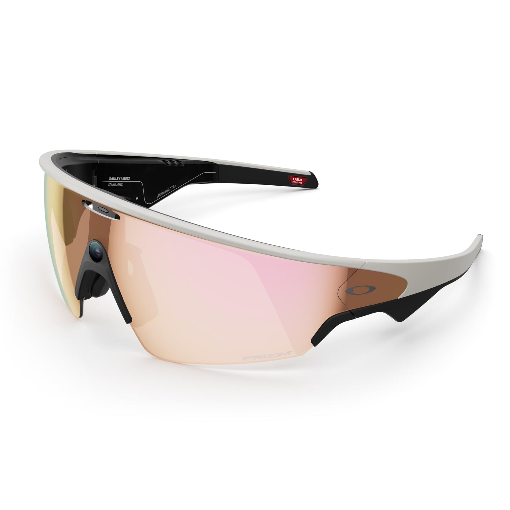 Meta Oakley Vanguard, White | Smart AI Glasses for Men, Women — Camera, Audio, Video Recording — Prizm™ Sapphire Lenses — Sunglasses