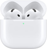 Apple AirPods 4 Wireless Earbuds, Bluetooth Headphones, Personalized Spatial Audio, Sweat and Water Resistant, USB-C Charging Case, H2 Chip, Up to 30 Hours of Battery Life, Effortless Setup for iPhone