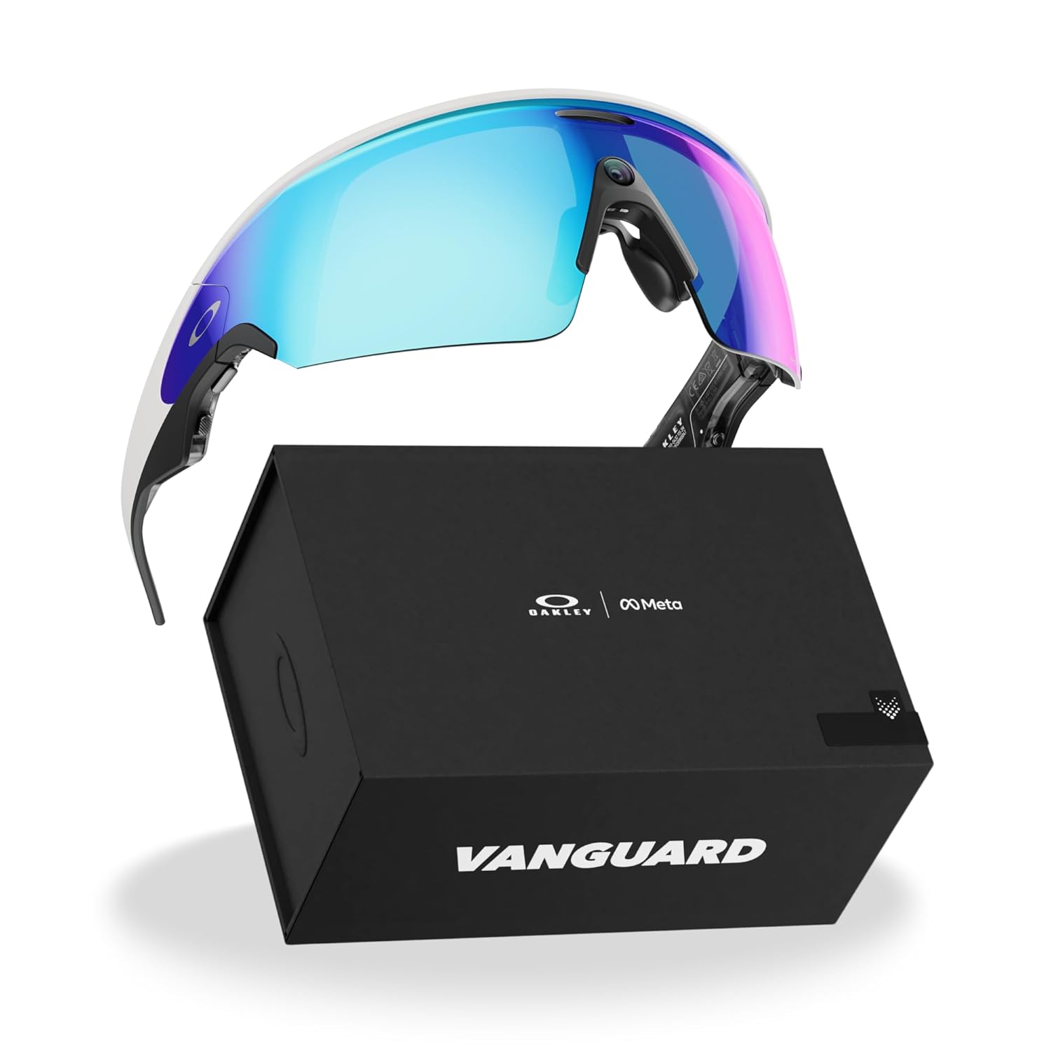 Meta Oakley Vanguard, White | Smart AI Glasses for Men, Women — Camera, Audio, Video Recording — Prizm™ Sapphire Lenses — Sunglasses