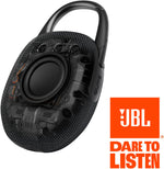 JBL Clip 5 - Ultra-Portable, Waterproof & Dustproof Bluetooth Speaker, Big JBL Pro Sound with Punchy bass, Integrated Carabiner, Up to 12 Hours of Play, Made in Part with Recycled Materials (Black)