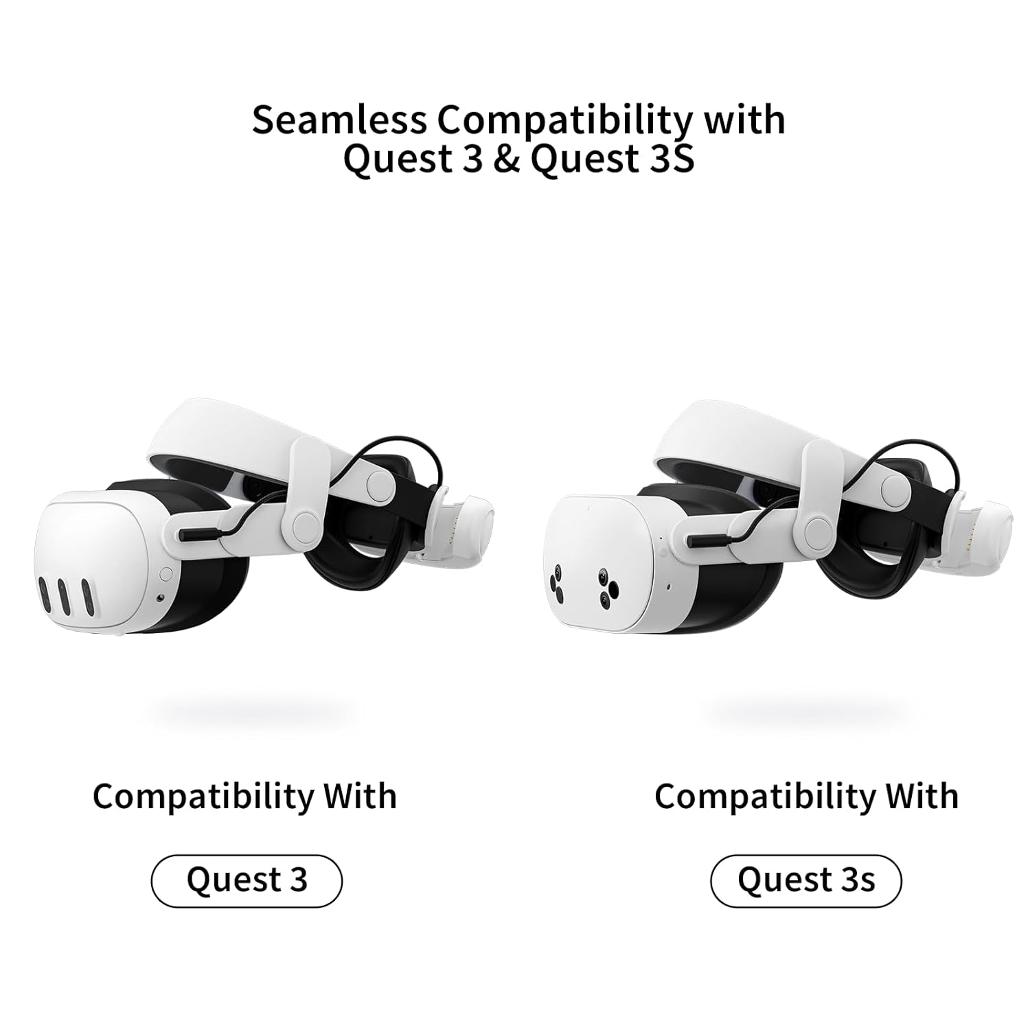 annapro A3 Max Battery Head Strap for Meta Quest 3/Quest 3S, 20W Fast Charging 10,800mAh Magnetic Battery, Ultimate Comfort & Extended Playtime Compatible with Quest 3S/3 Accessories, White