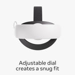 Meta Quest Elite Strap with Battery — Works with Meta Quest 3/3S — Up to 2 Extra Hours Playtime — Premium Comfort and Weight Distribution — Adjustable, Ergonomic Fit