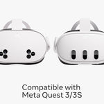 Meta Quest Elite Strap with Battery — Works with Meta Quest 3/3S — Up to 2 Extra Hours Playtime — Premium Comfort and Weight Distribution — Adjustable, Ergonomic Fit