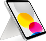 Apple Magic Keyboard Folio: iPad Keyboard and case for iPad (A16 and 10th Generation), Detachable Two-Piece Design that attaches magnetically, Built-in trackpad, US English – White
