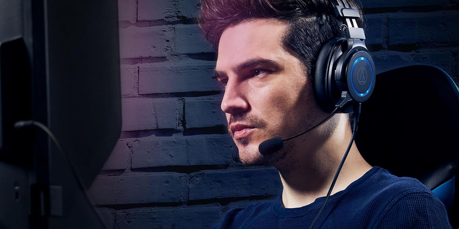 Audio Technica ATH-G1 Wired Gaming Headset Black with an Additional 1 Year Extended Amber Protection (2020)