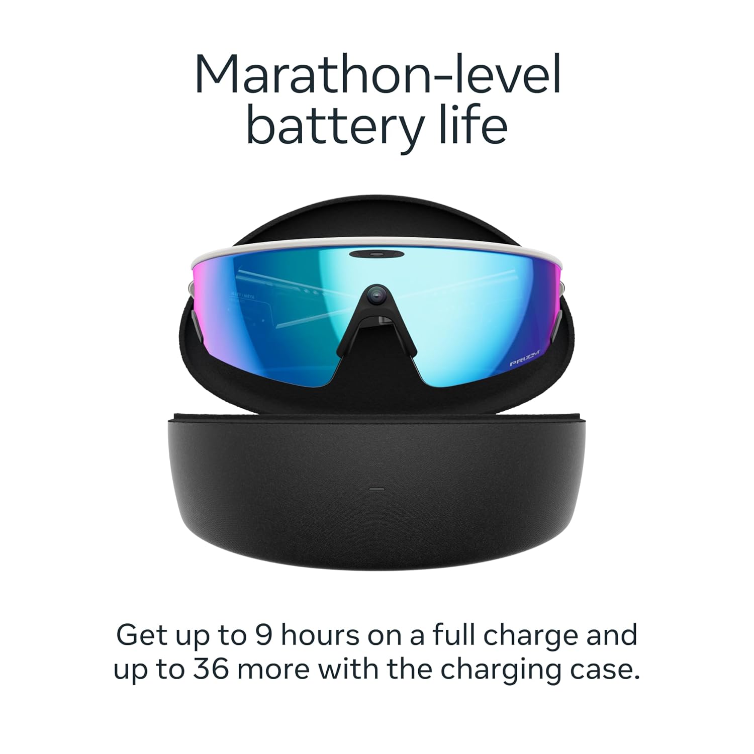 Meta Oakley Vanguard, White | Smart AI Glasses for Men, Women — Camera, Audio, Video Recording — Prizm™ Sapphire Lenses — Sunglasses