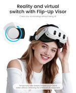 Battery Head Strap Compatible with Oculus Meta Quest 3S/3/2,10000mAh Battery VR Headset Strap Enhanced Support and Comfort, Adjustable Elite Strap Replacement- MV1001