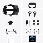 Pimax Crystal Super VR Headset, 3840x3840 per Eye, Ultrawide, 140° FOV, Eye- Tracking, Ultra-Sharp for Flight & Racing Simulators & Gaming, DP Connection with PC