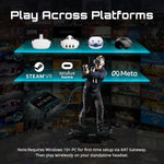 KAT Walk C2 VR Series | 360° Omnidirectional Walking Pad & Accessories for Immersive VR Gaming & Fitness | Compatible with SteamVR, Quest, Oculus | Core | US Size 9.5