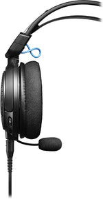 Audio-Technica ATH-GDL3BK Open-Back Wired Gaming Headset - Black/Blue with an Additional 1 Year Extended Amber Protection (2022)