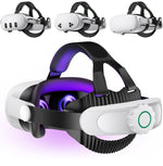 Battery Head Strap Compatible with Oculus Meta Quest 3S/3/2,10000mAh Battery VR Headset Strap Enhanced Support and Comfort, Adjustable Elite Strap Replacement- MV1001